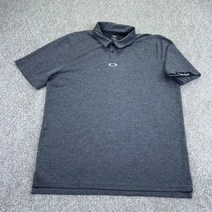 Oakley Performance Polo Shirt Mens Regular Fit Size XL Gray Short Sleeve - Picture 1 of 11