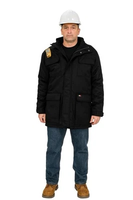 Proactive FR Flame Resistant Insulated Parka -BLACK  (M-4XL) - Image 1 of 3