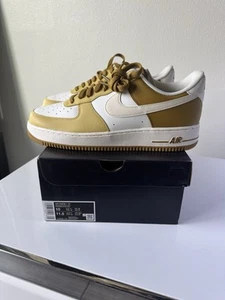 Nike Air Force 1 '07 Low Bronzine Yellow Coconut Milk White - Picture 1 of 5