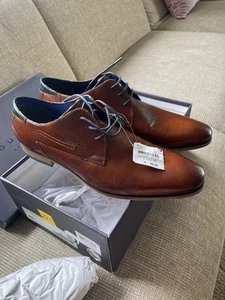 Bugatti Businessschuhe Halbschuhe cognac Leder Herrenschuhe GR 45 - Bild 1 von 7