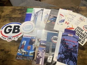 Eurotunnel 1994 Ephemera Bundle Leaflets, Rare Set Euro Tunnel Car Stickers - Picture 1 of 7