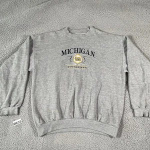 Vintage Michigan Wolverines Crewneck Sweatshirt Mens Large Gray 90s - Picture 1 of 12