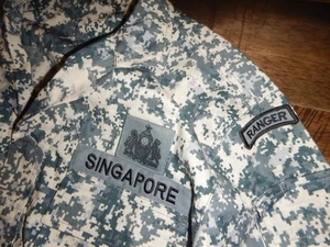 Camisa de las Fuerzas Especiales Navales de Singapur * Insignia de Buzo Ranger * Camisa Camuflada Extranjera - Imagen 1 de 6
