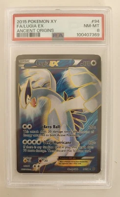 PSA 8 Lugia EX 94/98 Full Art Ultra Rare Holo XY Ancient Origins 2015 Pokemon - Image 1 of 4
