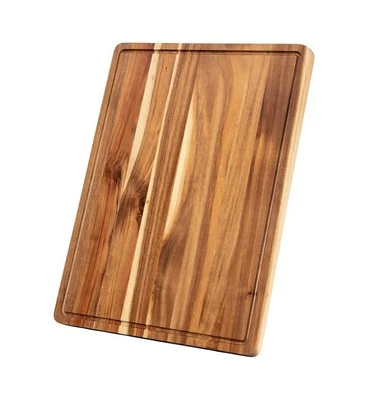 Acacia wood cutting board large size 18" x 12" with grooves  - Image 1 of 4