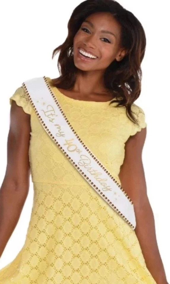 It's My 40th Birthday - 60 Inch Sash NEW + FAST SHIPPING - Image 1 of 1