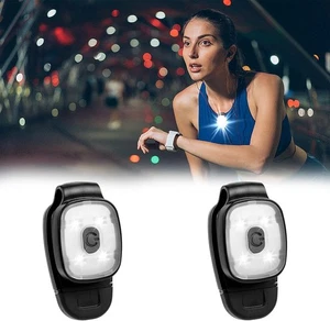 2er Pack Clip On Taschenlampe, LED Lauflichter Klemmleuchten für Läufer, USB Aufladen - Bild 1 von 8