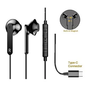 USB Type C Headphones Earphones Microphone Headset Universal Phone Tablet Sansai - Picture 1 of 3