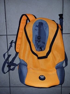 Nobel Paws Rucksack Haustiertrage für Katze/Hund klein orange und grau - Bild 1 von 5