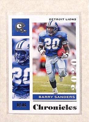 2020 Panini Chronicles #33 Barry Sanders Teal Parallel NM - Image 1 of 2
