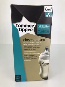 Tommee Tippee Closer to Nature Added Cereal Bottle 11 Ounce Y Hole 6m+ NEW - Picture 1 of 2