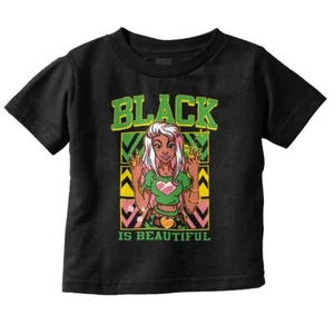 Motivational Black is Beautiful POC Pride Toddler Girl Youth T Shirt For Kids - Picture 1 of 4