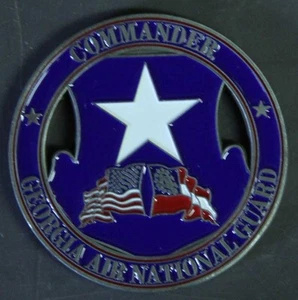 Moneda de desafío de trabajo bien hecha de la Guardia Nacional Aérea del comandante de Georgia - Imagen 1 de 2