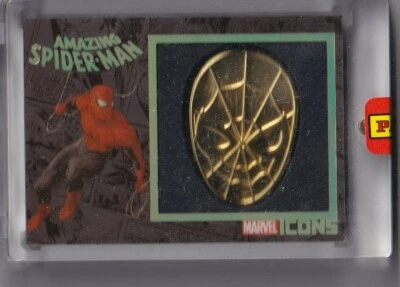 Carte Panini Marvel Icons Limitée Patch Noir Variante Or Amazing Spider-Man 2/9 - Photo 1/2