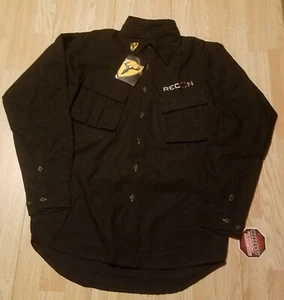 SCENT SHIELD Men's Size L Black RECON Heavy Duty Tactical Button Shirt NWT New - Picture 1 of 13