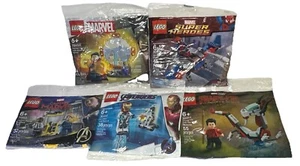 Lego Super Heroes Marvel DC Comics Avengers Poly Bag Lot Of 5 SEE DESCRIPTION - Picture 1 of 7