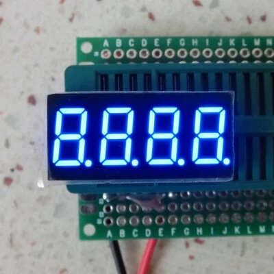 1pc 0.36" Blue LED 0.36 inch 4 Digit 7 Segment Display Common Cathode Brand New - Image 1 of 4