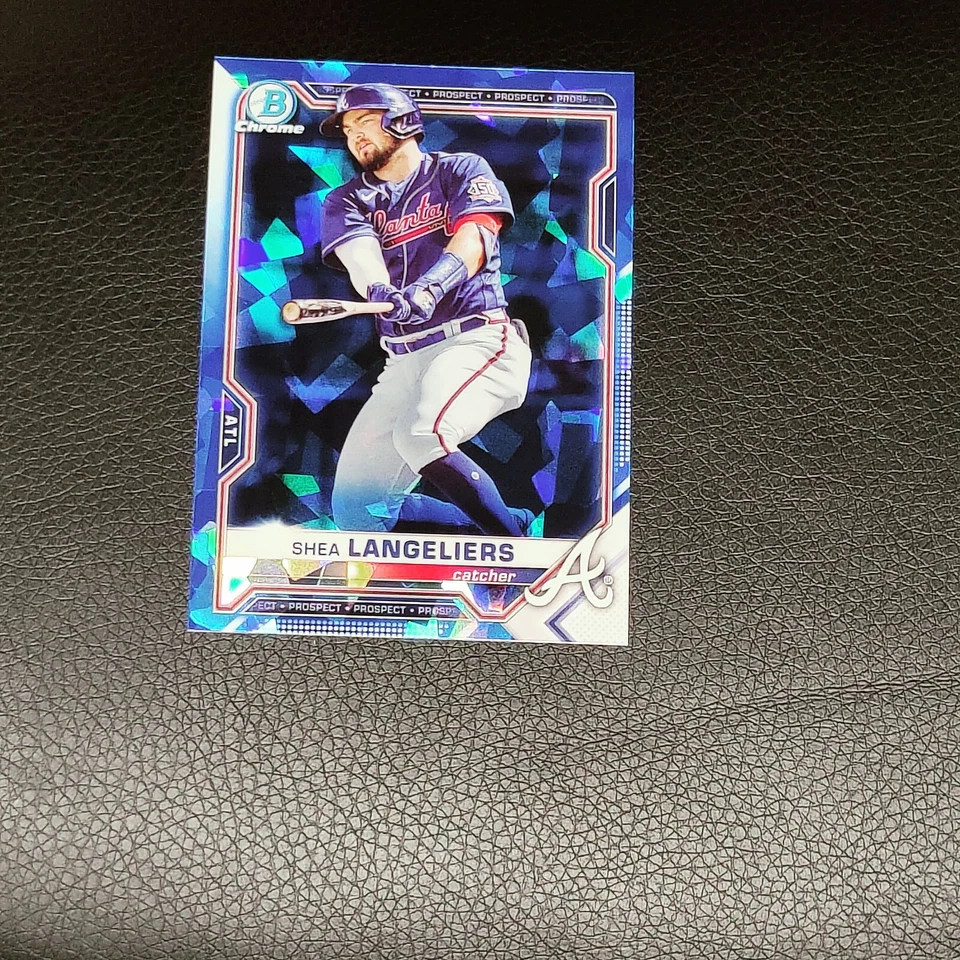 2021 Bowman Chrome Sapphire Shea Langeliers #BCP-157 Atlanta Braves - Image 1 of 1