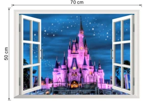 Cinderella's Castle Disney Theme Park Castle Wall Decal / Sticker - Picture 1 of 2