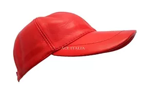 BÉISBOL Ferrari Rojo Deportes Golf Damas Hombres Cuero Real HipHop Gorra Sombrero - Imagen 1 de 6