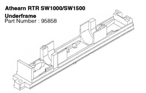 Athearn HO RTR SW1000, SW1500 locomotive Part # 95858 Underframe 2nd, 3rd New - Picture 1 of 2