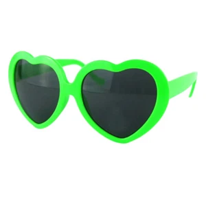 Green Heart Sunglasses Novelty Cosplay Party Eyeglasses Green Shamrock Eyewear - Bild 1 von 4