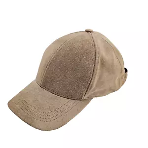 Cap Olive & Pique Hat Adjustable Strap Genuine Leather Suede Baseball USA Made - Picture 1 of 7