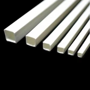 3x3 - 10x10mm ABS Square Tube Styrene Plastic Tubing Plasticard 250mm Length DIY - Picture 1 of 5