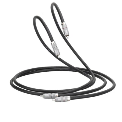 Viborg VA803 Pure Silver RCA Audio Interconnect Cable Phono Stereo Analogue Line - Image 1 of 4