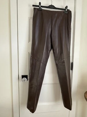 Women’s Danier Genuine Brown Leather Pants  - Image 1 of 4