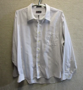 Mens Button Down Casual Shirt Size XXL By Chaps Twill White Blue Yellow 💙 - Picture 1 of 4
