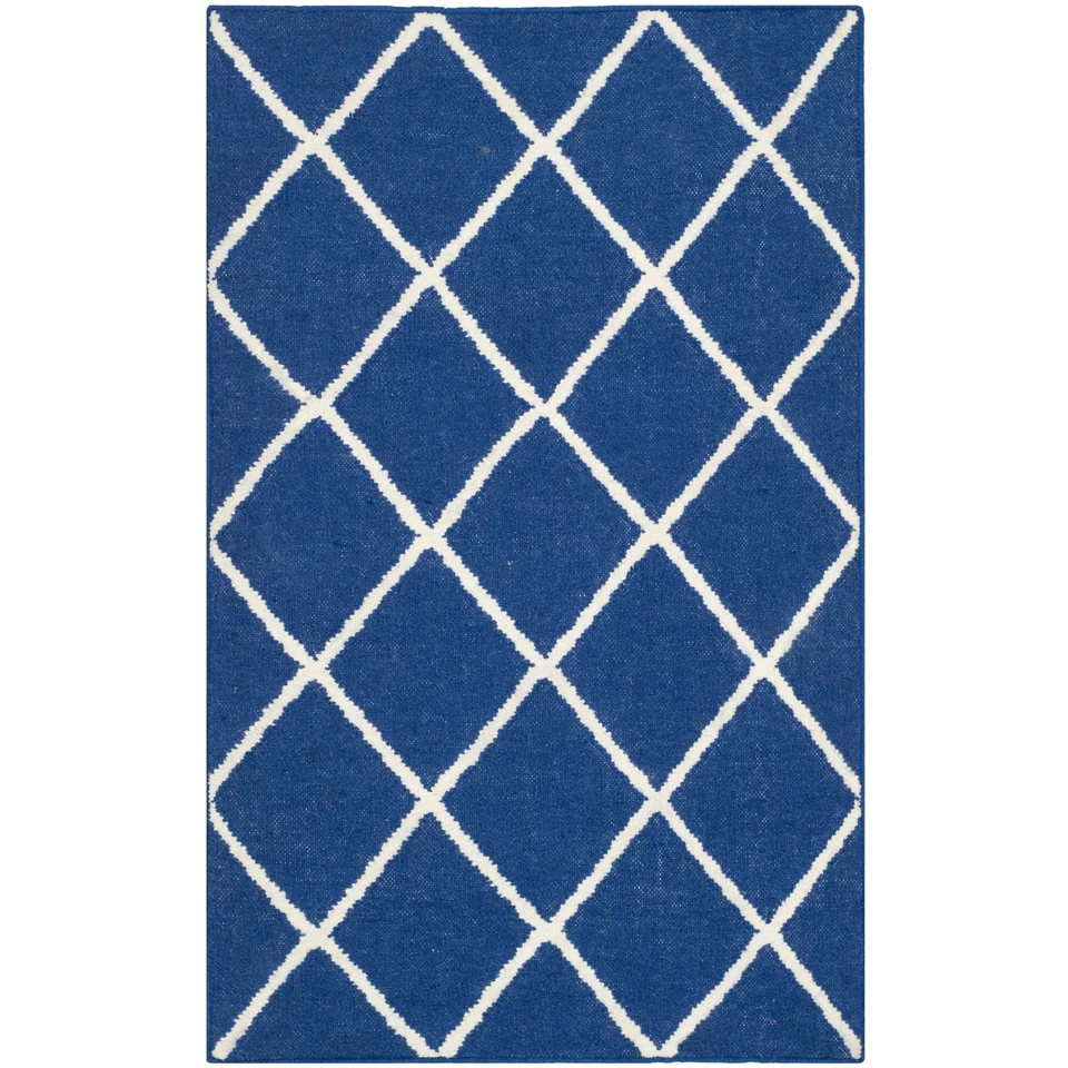 Safavieh Dark Blue Flat weave Wool Area Rug 3' x 5' - Image 1 of 1