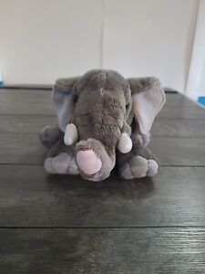 Wild Republic Elephant Plush Stuffed Sitting Gray  13" 