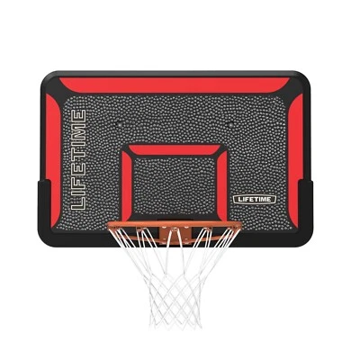 Lifetime 3823 44-Inch Polyethylene Basketball Backboard and Rim Net Combo Hoop - Image 1 of 4