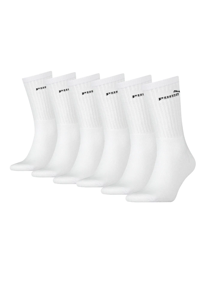 PUMA Sports 6 Paar Socken Herren Damen weiß 39 - 42