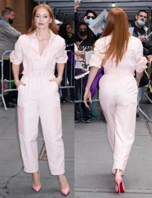 STELLA MCCARTNEY⚡️Celebrity Owned Jessica Chastain pale pink sample jumpsuit - Image 1 of 4
