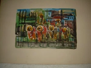 PAOLO ROSSI - LE MONDINE - AQUARELLO 35 X 50 1965 - Foto 1 di 2
