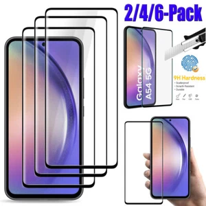 Protector de pantalla de vidrio templado de cubierta completa protector para Samsung Galaxy A54 5G - Imagen 1 de 13