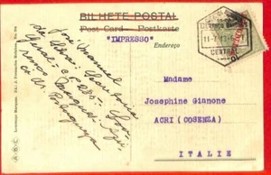 aa3952 - PORTUGAL Lourenzo Marquez - POSTAL HISTORY - POSTCARD to ITALY 1913 - Picture 1 of 1