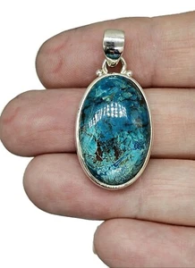 Stunning Shattuckite Pendant, Sterling Silver, Natural mix of Azurite - Bild 1 von 7