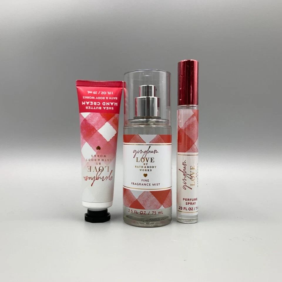 Perfume y crema Bath & Body Works Gingham Love Mist mini 3 piezas #1001A2 Foto 1 de 1