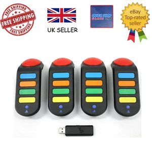 4 cicalini wireless Buzz PS3 con dongle - Foto 1 di 2