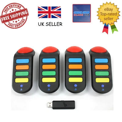 4x Buzz Wireless Buzzers  Ps3 With Dongle  - Image 1 of 2