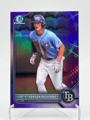 2022 Bowman Chrome Propects #BCP-197 CARSON WILLIAMS (SER) Purple Refractor /250 - Image 1 of 2