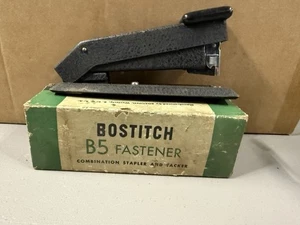 Vintage Bostitch B5B Stapler Heavy Duty Steel With Box Tested - Picture 1 of 8