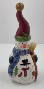Campana Muñeco de Nieve Cerámica Vacaciones Navidad - Imagen 1 de 7