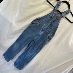 Dickies Denim Bib Overalls Boys Girls y2K inspired Size 6 - Picture 1 of 6