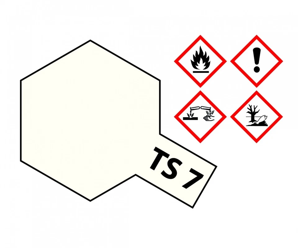 Tamiya 300085007 Ts-7 Racing-weiss glänzend 100ml
