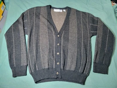 Cardigã suéter masculino vintage vovô gola V Cobain feito no Nirvana na Itália anos 90 - Imagem 1 de 4