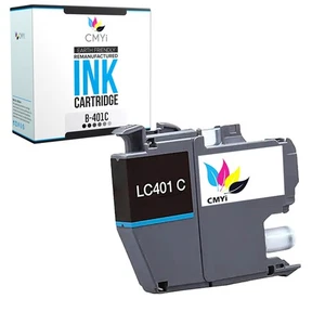 Cartucho de tinta cian compatible Brother LC401 para J1010DW, J1012DW, J1170DW - Imagen 1 de 7
